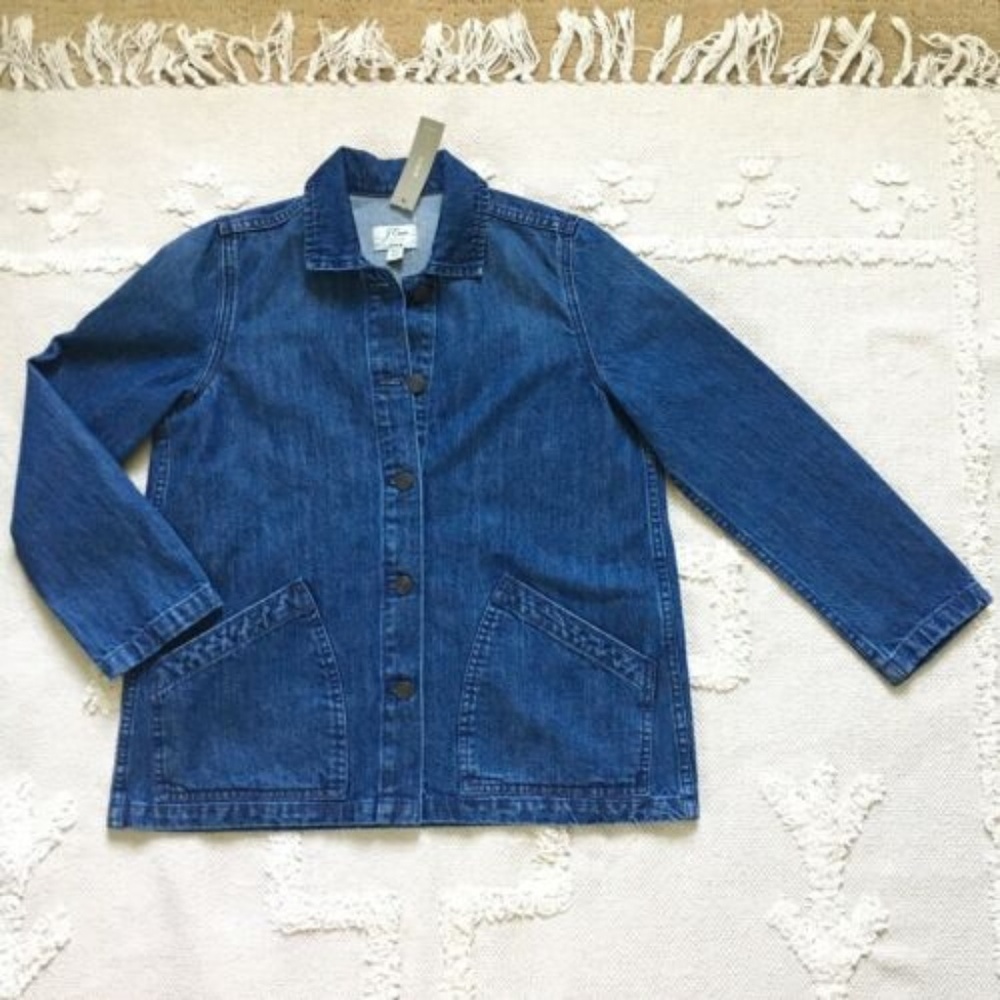 J.Crew Denim Work Swing Jacket in Stanmore Wash - Picture 4 of 8